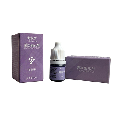 quality Grape Flavor Two Color Dental Plaque Indicator To Lock In Place Of Plaque 3mL/Bottle factory